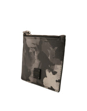 Multicolor Camouflage Logo Plaque Coin Purse Wallet