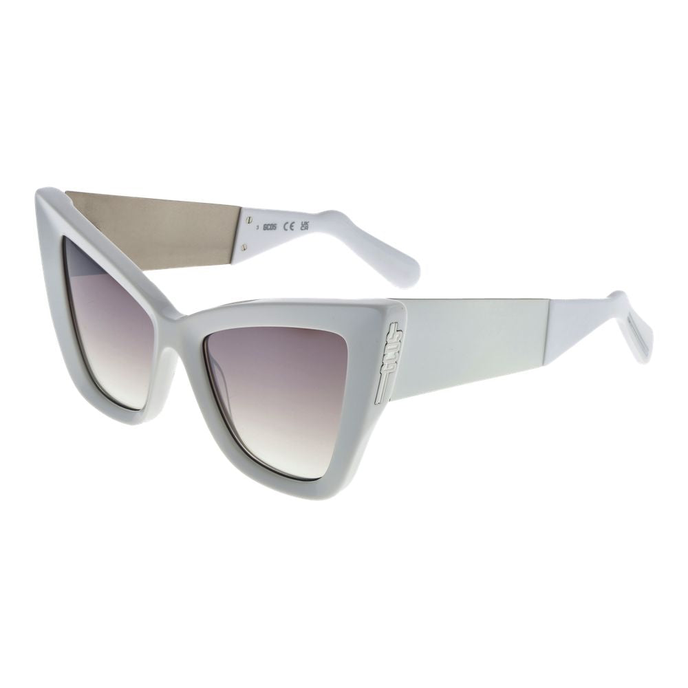GCDS White Acetate Cat Eye Sunglasses