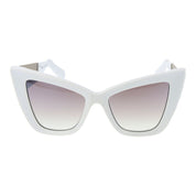 GCDS White Acetate Cat Eye Sunglasses