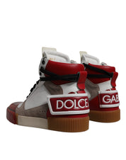 Multicolor Leather High Top Sneakers Shoes