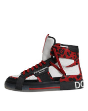 Multicolor Leather High Top Sneakers Shoes