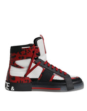 Multicolor Leather High Top Sneakers Shoes