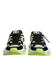 Dolce & Gabbana Multicolor Nylon Calf Leather Low Top Sneakers
