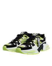 Dolce & Gabbana Multicolor Nylon Calf Leather Low Top Sneakers