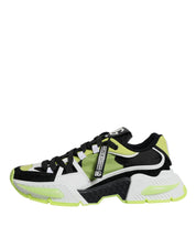 Dolce & Gabbana Multicolor Nylon Calf Leather Low Top Sneakers