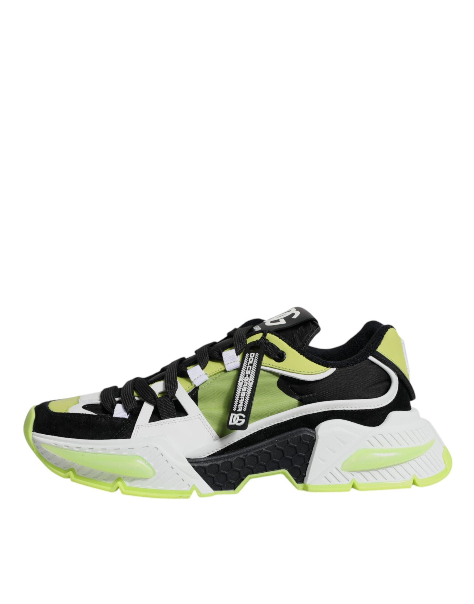 Dolce & Gabbana Multicolor Nylon Calf Leather Low Top Sneakers