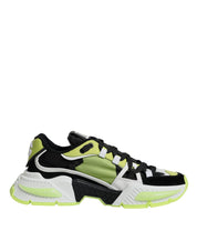 Dolce & Gabbana Multicolor Nylon Calf Leather Low Top Sneakers