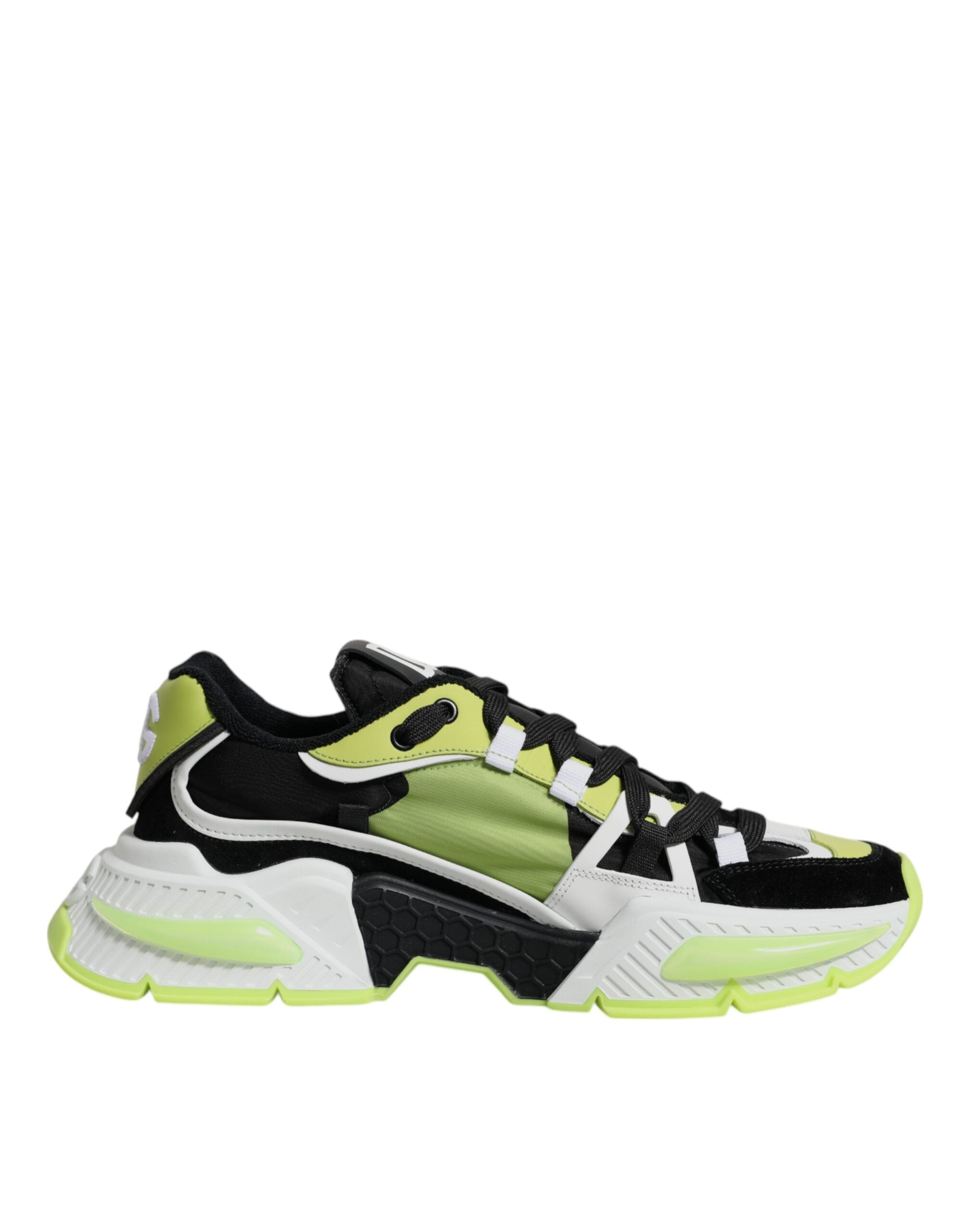 Dolce & Gabbana Multicolor Nylon Calf Leather Low Top Sneakers