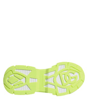 Dolce & Gabbana Multicolor Nylon Calf Leather Low Top Sneakers