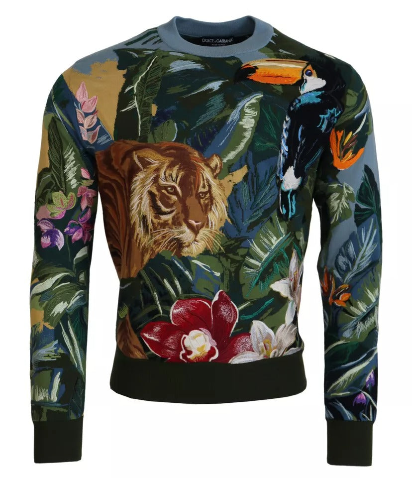 Jungle Wool Silk Pullover Logotyptröja
