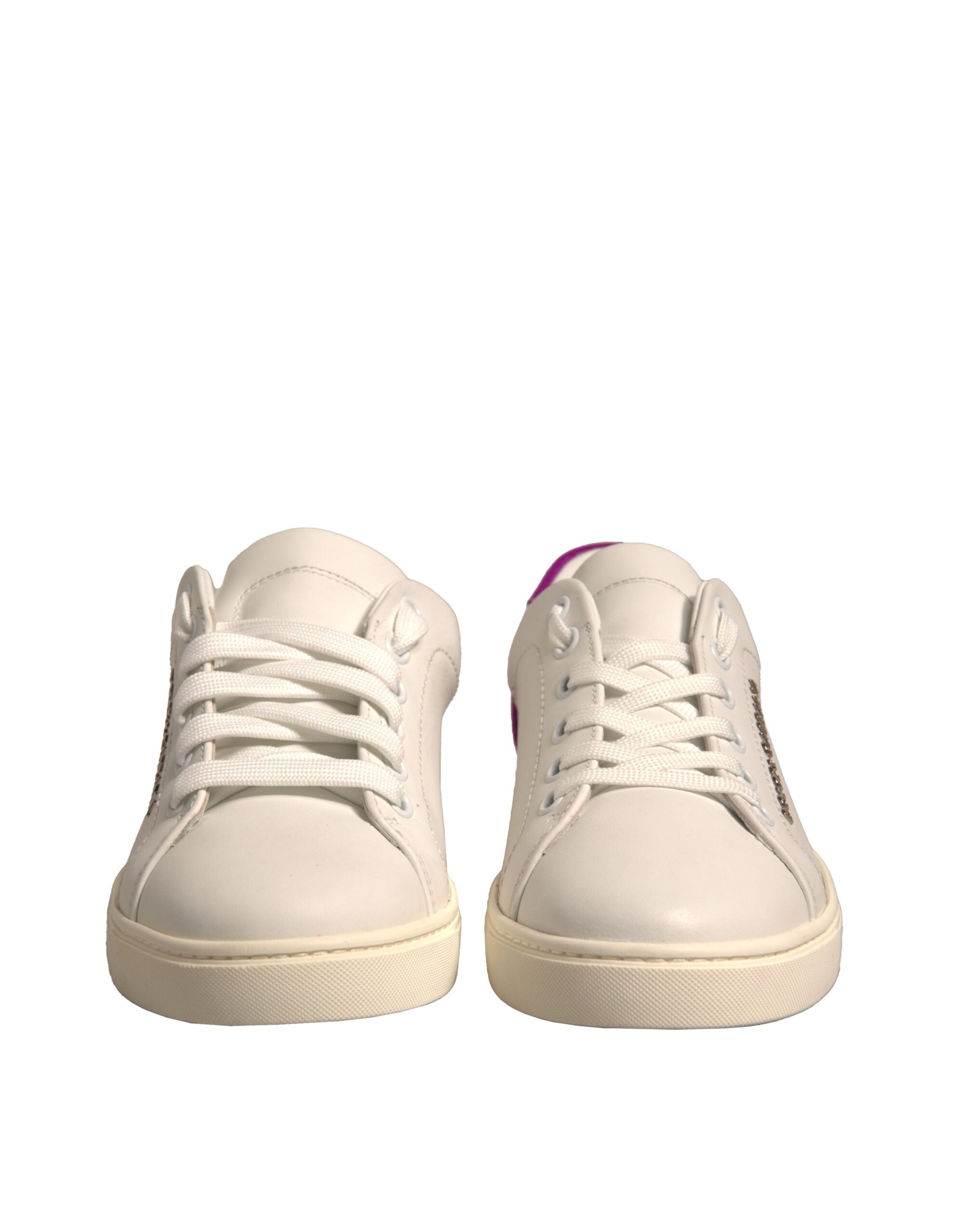 Dolce & Gabbana White Suede Low Top Sneakers