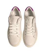 Dolce & Gabbana White Suede Low Top Sneakers