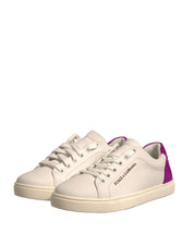Dolce & Gabbana White Suede Low Top Sneakers