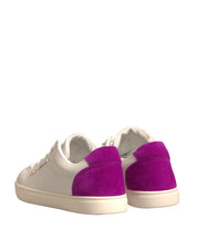 Dolce & Gabbana White Suede Low Top Sneakers