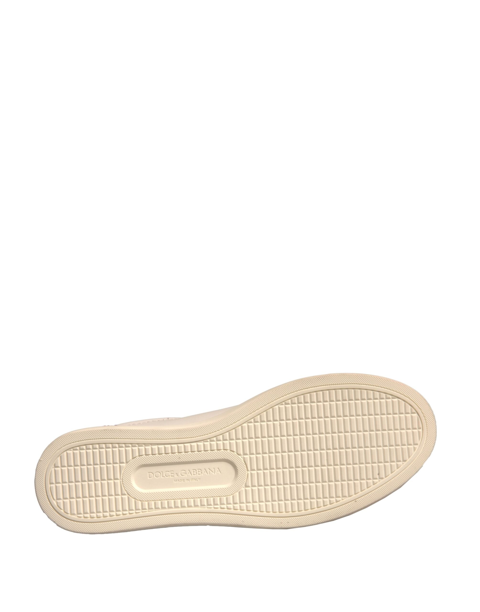 Dolce & Gabbana White Suede Low Top Sneakers