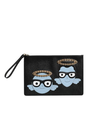 Dolce & Gabbana Black Leather Pouch Bag