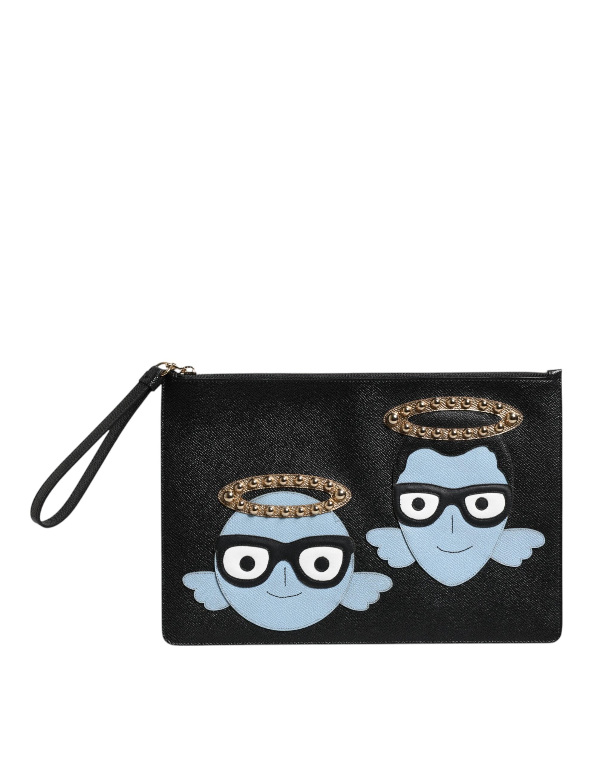 Dolce & Gabbana Black Leather Pouch Bag