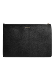 Dolce & Gabbana Black Leather Pouch Bag