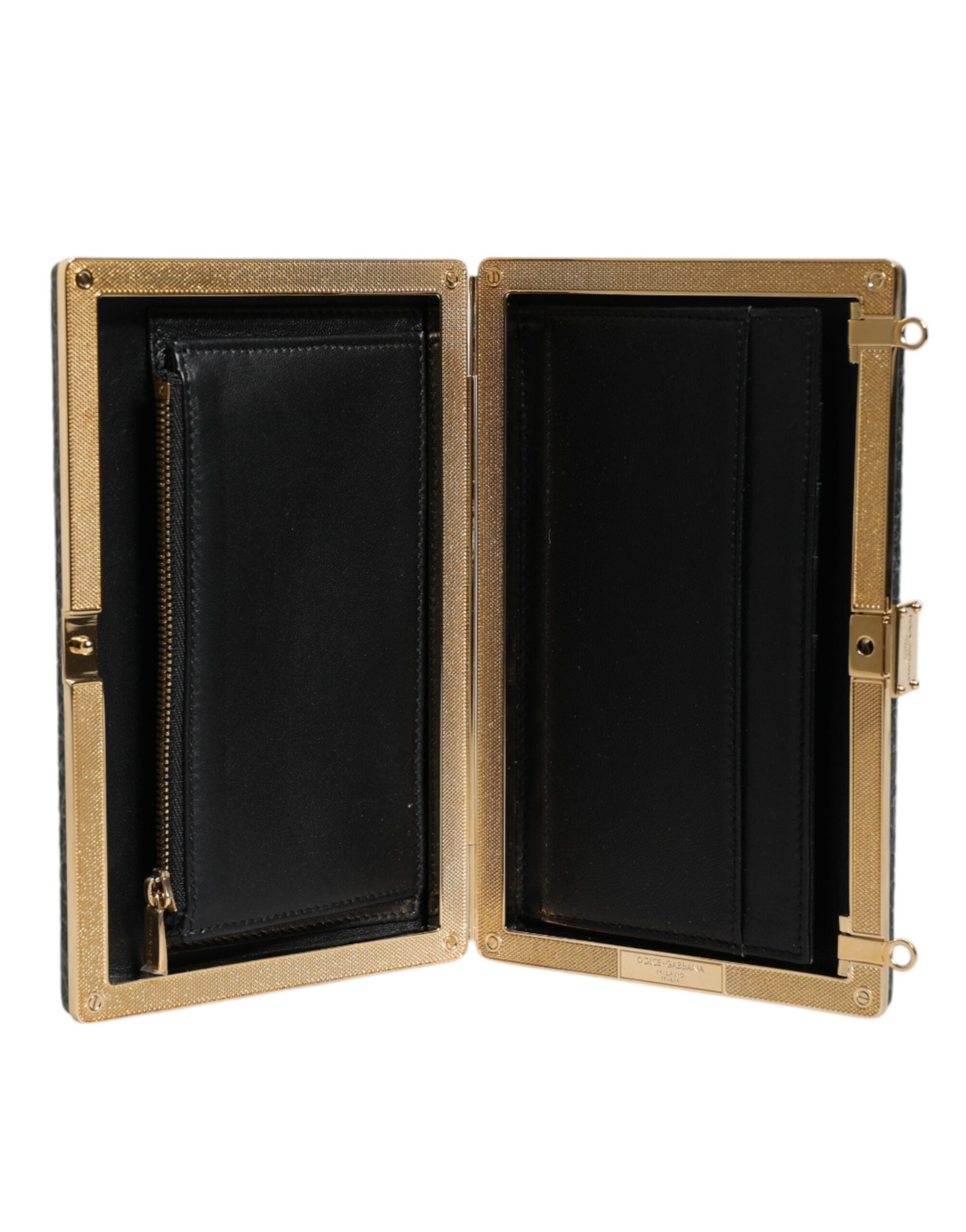Dolce & Gabbana Black Leather Clutch