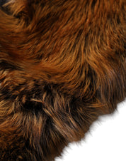 Brun röd rävpäls halsvärmare vinterhalsduk