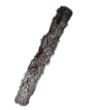 Grå rävpäls halsduk med varmare vinterhalsduk