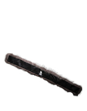 Grå rävpäls halsduk med varmare vinterhalsduk