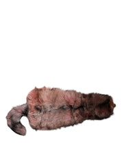 Rosa Frost Rävpäls Halsvärmare Vinterhalsduk