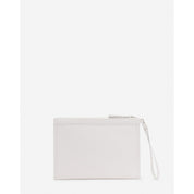 White Leather Men Pouch Wallet