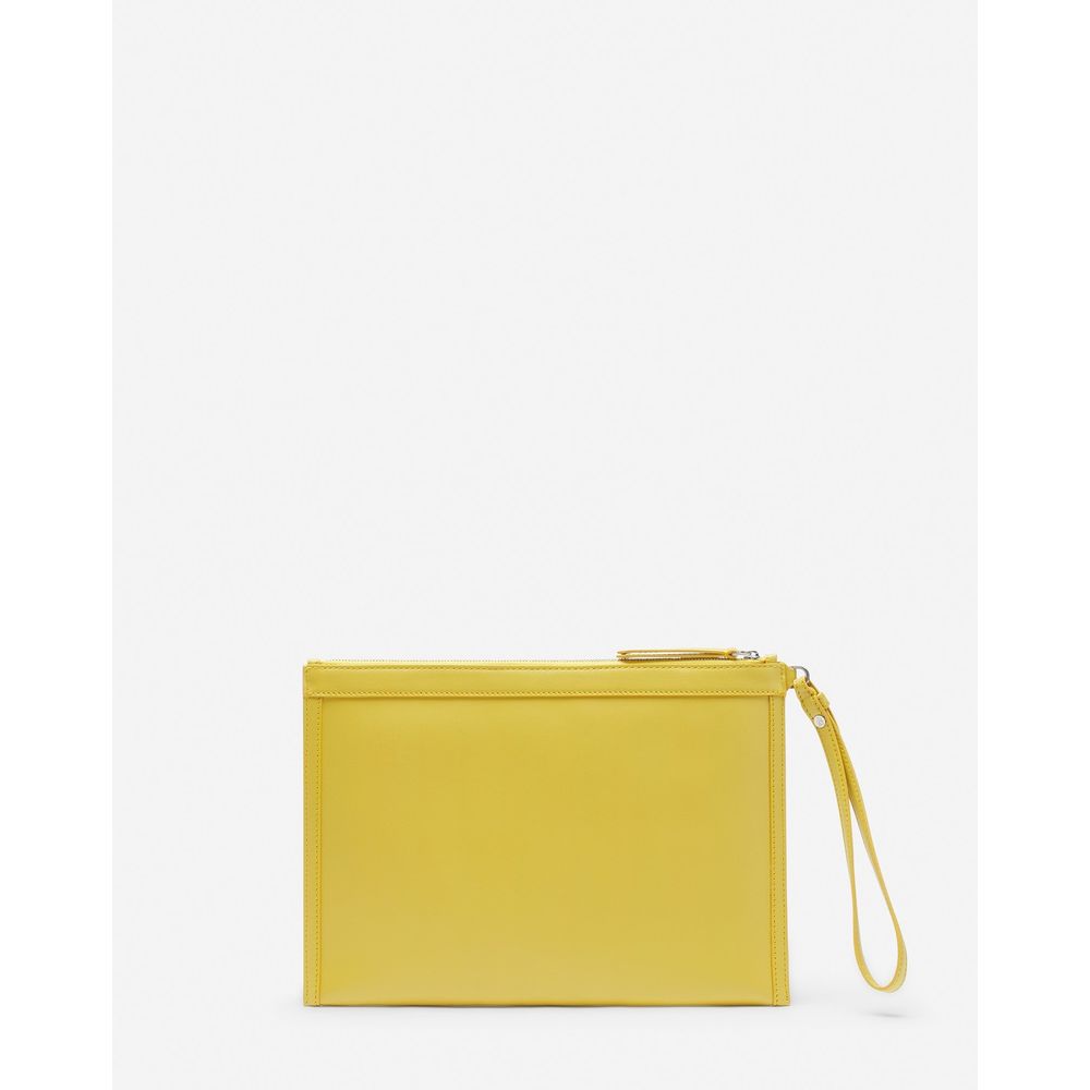 "Yellow Leather Men Wallet"