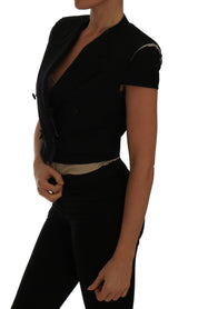 Svart kort beskuren kavaj