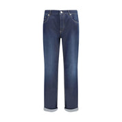 Blue Cotton Relaxed Fit Jeans