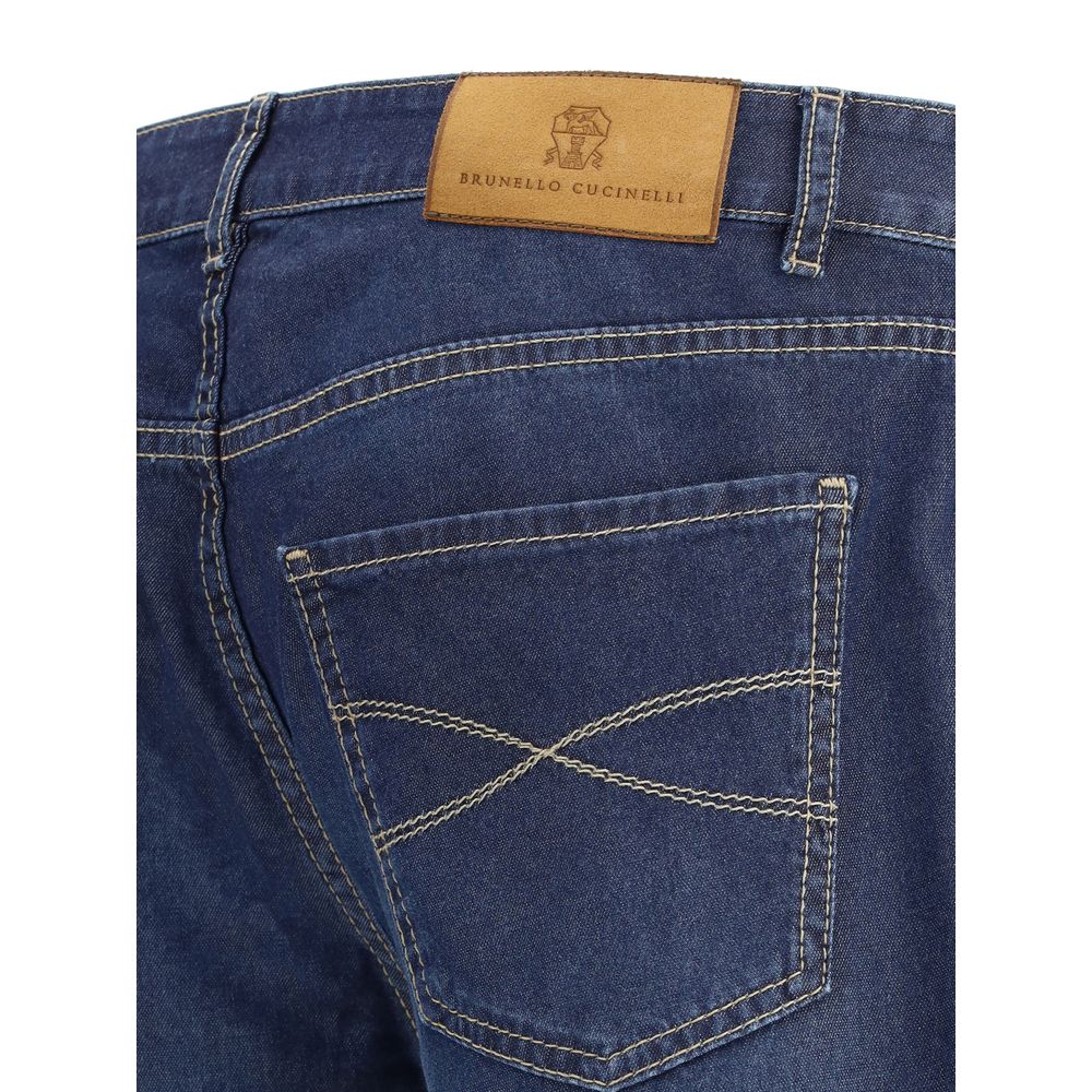 Blue Cotton Relaxed Fit Jeans