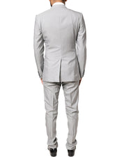 Light Gray Wool GOLD 2 Piece Formal Suit