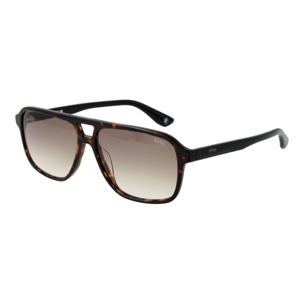 BMW Brown Acetate Aviator Sunglasses