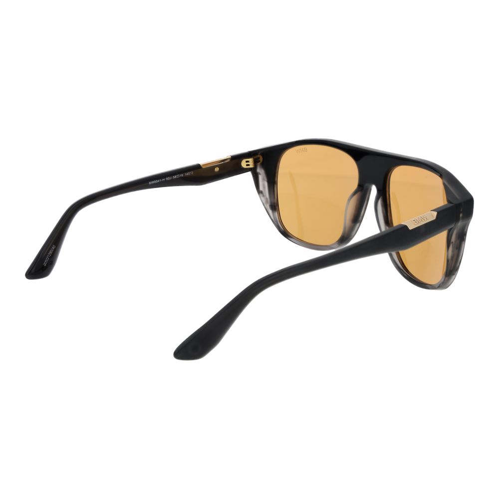 BMW Black Acetate Aviator Sunglasses