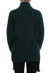 Green Knitted Cashmere Cardigan