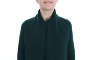 Green Knitted Cashmere Cardigan