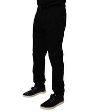 Black Cotton Men Skinny Dress Formal Pants