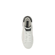 Dolce & Gabbana White Calf Leather Low Top Sneakers