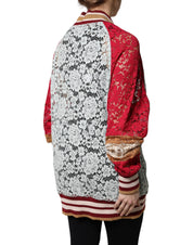Multicolor Floral Lace Cardigan Sweater