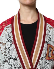 Multicolor Floral Lace Cardigan Sweater