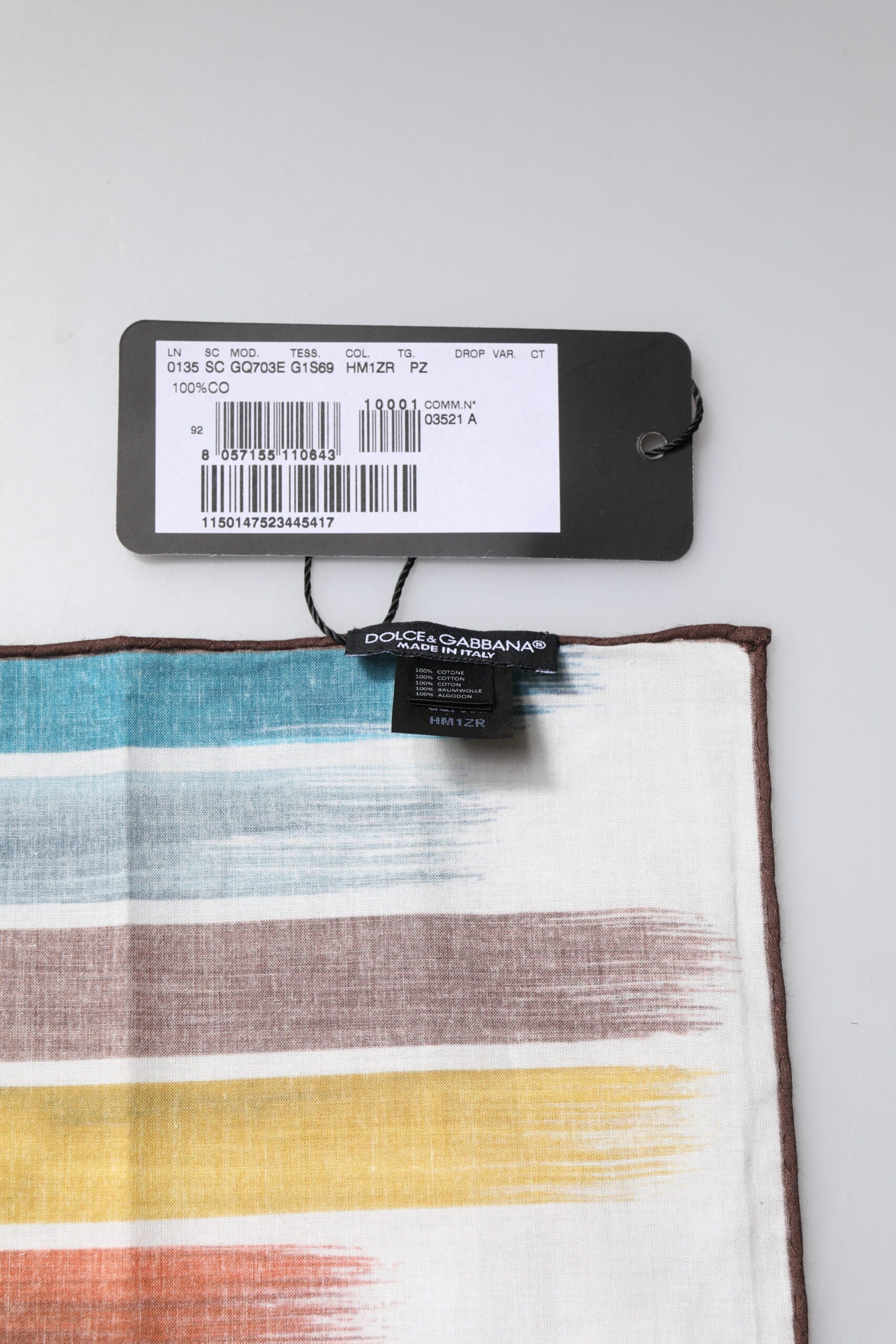 Flerfärgad bomullshalsduk med ränder