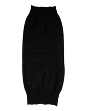 Svart kashmirhalsduk med logotypdetaljer