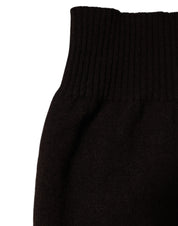 Svart kashmirhalsduk med logotypdetaljer