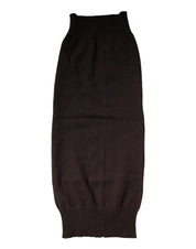 Svart kashmirhalsduk med logotypdetaljer