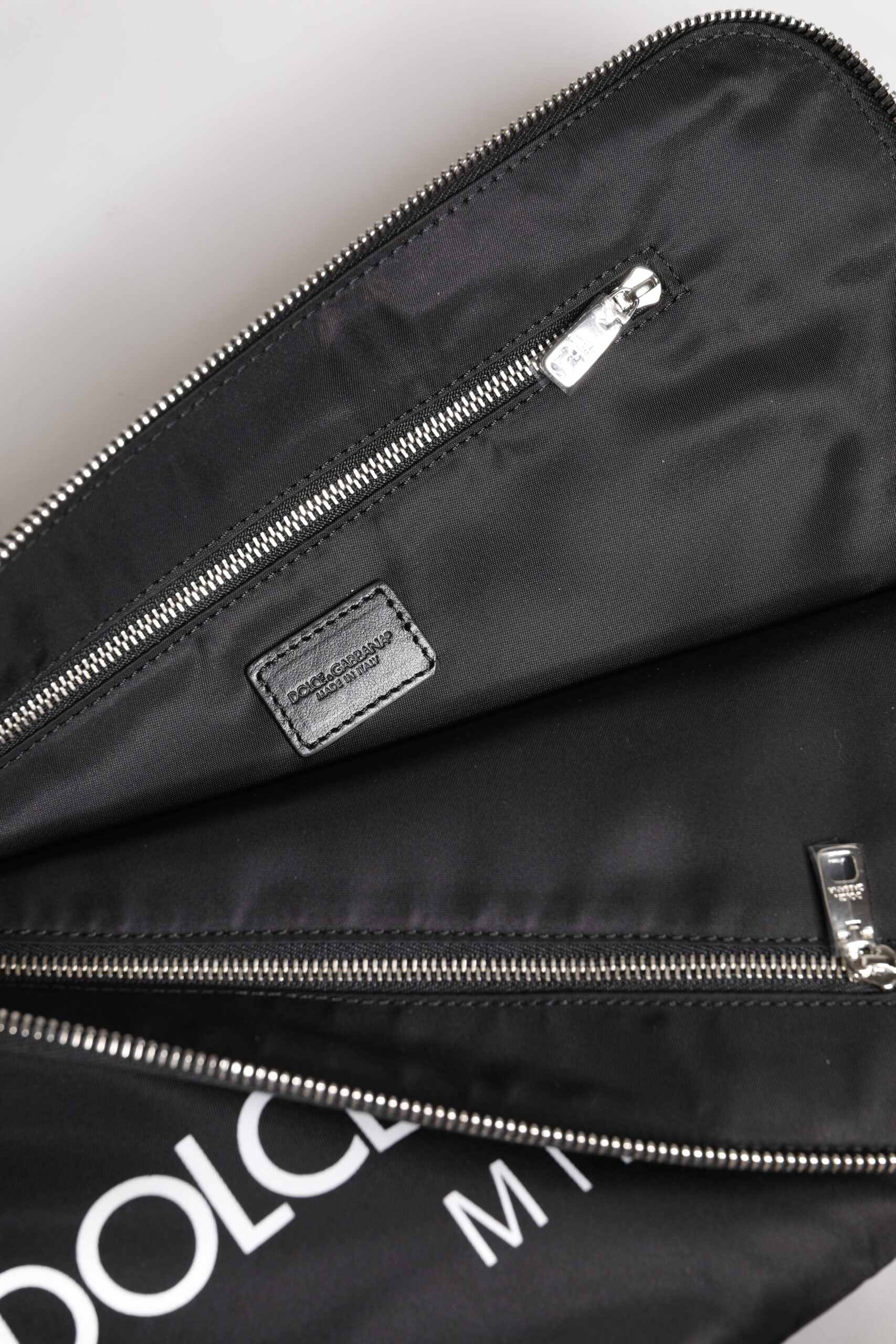 Svart Nylon DG Milano Print Clutchväska