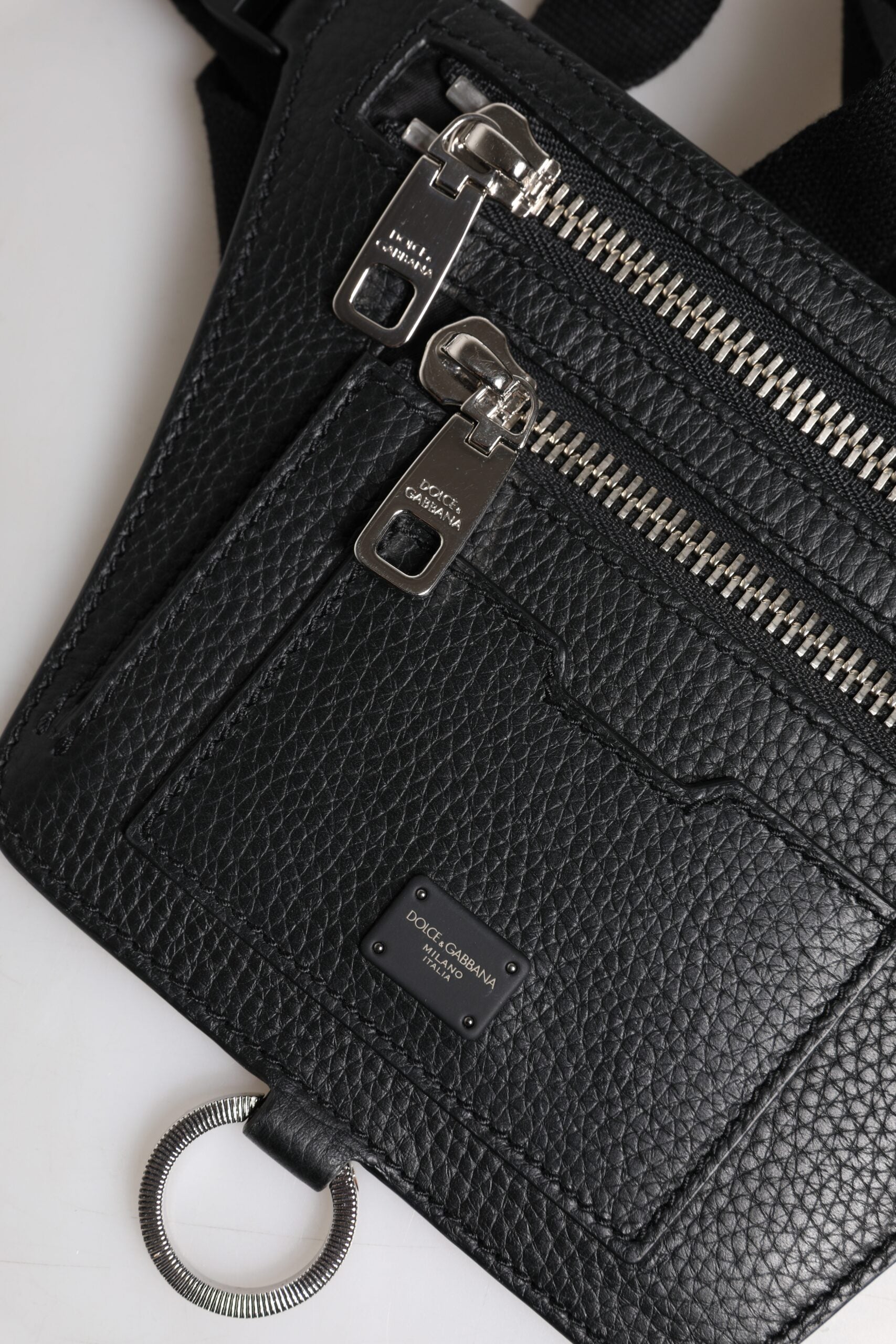 Dolce & Gabbana Black Calfskin Belt Bag