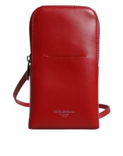 Dolce & Gabbana Red Leather Neck Strap Bag