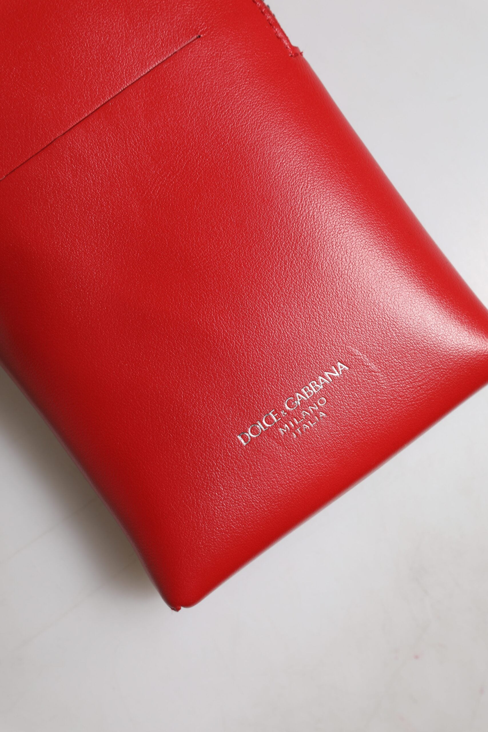 Dolce & Gabbana Red Leather Neck Strap Bag