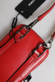 Dolce & Gabbana Red Leather Neck Strap Bag